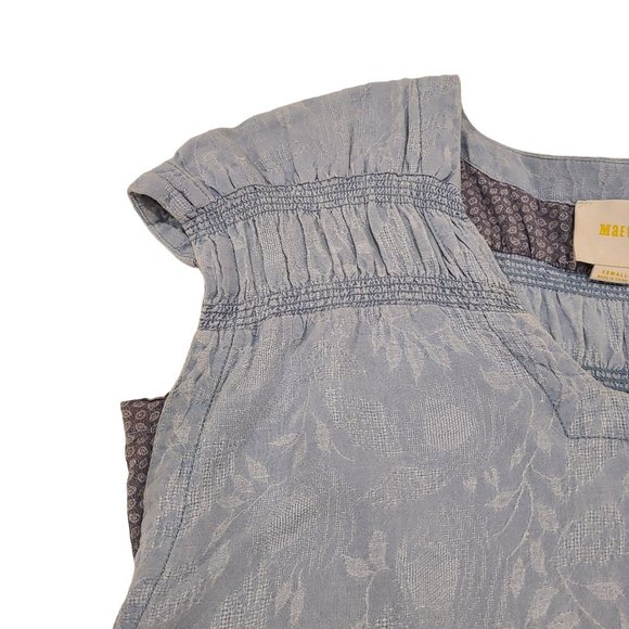 Maeve Chambray Linen Blend Mini Dress Women's Size XS - Picture 5 of 10